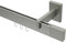Interdeco eckige Innenlauf Gardinenstangen Edelstahl Optik Typ 10212919, 280 cm