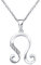 AoedeJ Women 925 Sterling Silver 12 Constellation Zodiac Sign Astrology CZ Pendant Necklace Birthday Gifts (Leo)