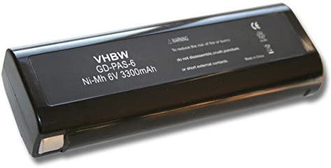 vhbw Batterie Compatible avec Paslode Impulse IM350 Nail Gun, IM45 CW, IM45GN, IM50 F18 Outil électrique (3300 mAh, NiMH, 6 V)