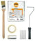 Mako Wow Plus Painter's Set 7-Piece Renovation Set - Radiator Brush, Roller Iron, Replacement Rollers, Masking Tape and Masking Film