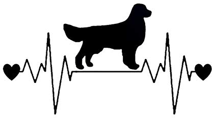 HUJL Auto Aufkleber 20,3 * 10,8 cm Golden Retriever Herzschlag Lustige Aufkleber Reflektierende Laser Vinyl Aufkleber 3D Auto Styling