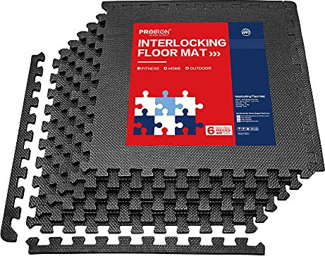 PROIRON Esterilla Puzzle de Fitness Alfombra EVA Espuma para Máquinas de Deporte y Gimnasios 60 x 60 x 1.2 cm (6 piezas)