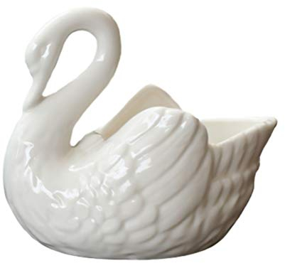 Mini Blumentopf Schwan Keramik Tischvase Blumentopf OHNE Loch Pflanzgefäße Sukkulente Kaktus Töpfe Kunstblumen Vase Stifteköcher Stiftbecher Schreibtisch Büro Zuhuase Dekoration