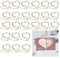 QUCUMER 24 Stück Tischkartenhalter Herz Tischkarten Fotohalter Platzkartenhalter Name Halter Sitzkartenhalter Ständer Tischdeko Kartenhalter Namenskartenhalter für Hochzeit Restaurant Party Büro