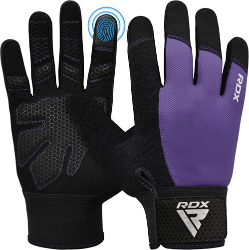 RDX Gants d'haltérophilie pour entraînement de gym, écran tactile complet des doigts, respirant, antidérapant, rembourré, protection de la paume, fitness, musculation, haltérophilie, exercices HIIT