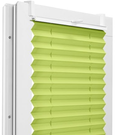 Fenster DEKOR - Rollos für Fenster Limette - Klemmfix Rollo ohne Bohren 120 x 110 cm - Doppelrollo mit einer breiten Auswahl an Größen und Farben - Blickdichte Rollos, einfach zu montieren
