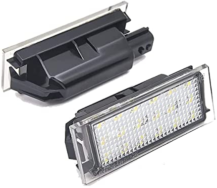 ZAYMDO Number Plate Lights, 2Pcs LED Rear License Plate Lamps Replacement for Clio 3 4, Megane Master Laguna 2 3