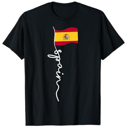 Bandera de España con nombre español para españoles y amantes de España Camiseta