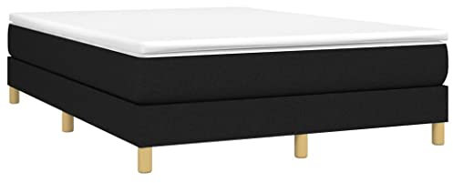 vidaXL Cadre de lit sans Matelas Noir 140x190 cm Tissu