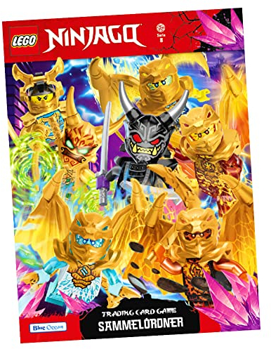 Lego Ninjago Karten Trading Cards Serie 8 - CRYSTALIZED (2023) - 1 Sammelmappe Sammelkarten Bundle + 10 Originale Hüllen