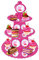 AEX Cupcake Stand Cardboard Cake Stand For Afternoon Tea Decorations Fruit Desserts Round Display Tower Holder For Birthday Party, Wedding, Anniversary, Baby Shower | Pink Peppa Pig theme Cake Stand