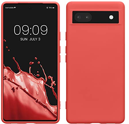 kwmobile Hülle kompatibel mit Google Pixel 6a Hülle - gummierte TPU Silikon Handyhülle - Schutzhülle für kabelloses Laden - Case in Dolce Vita