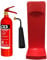 2kg Co2 Fire Extinguisher Economy with Single Red Fire Extinguisher Stand - FireShield