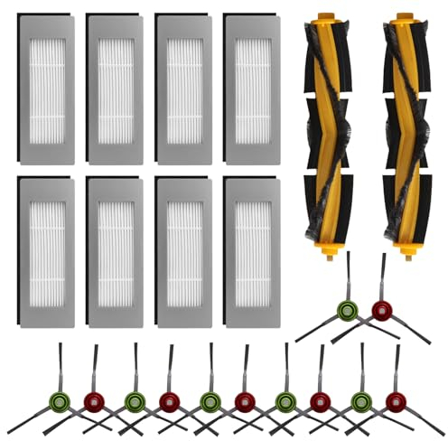 Mitening Ersatzteil-Set: 2 Hauptbürsten, 8 Filter, 12 Seitenbürsten, Zubehör Für N8, T8, Ozmo 950, Ozmo 920, Für Tiefenreinigung Und Effiziente Schmutzentfernung