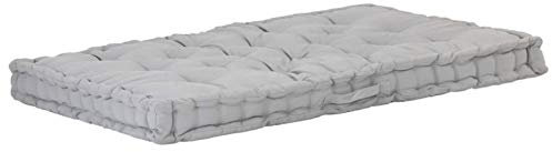 Homgoday Palettenkissen Palettenauflagen Palettenpolster Sitzkissen Palettensitzkissen Sitzkissen für Palettensofa Palettenmöbel Baumwolle 120×80×10 cm Grau