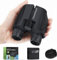 TravelHawk Fernglas 10x25 HD, Kompakte Ferngläser Erwachsene Kinder BAK4 Prisma Feldstecher Wasserdicht Ferngläser Klein Vogelbeobachtung Jagd Reise Safari - mit Tragetasche und Tragegurt - Schwarz