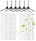 Delamiya 15 Stück Filter Bürste Ersatzteile Zubehör, Ersatz Set für Saugroboter Medion E32 (MD 18510), E32 SW (MD 18503), MD16192, MD18500, MD18501, MD18600 Staubsauger 9 Filter 6 Seitenbürsten