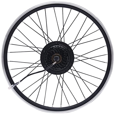 Elektromotor Umbausatz 36V 500W Motor Kit | Hinterrad E-Bike Conversion Kit mit Brushless Gear Motor | Schwarz, Aluminiumlegierung | 5-Gang, V Bremse, Scheibenbremse