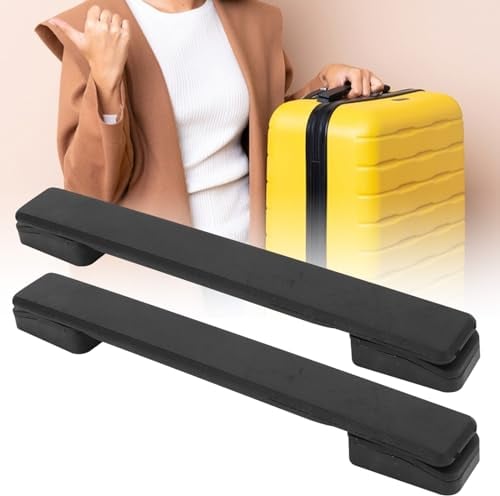 Yowmina 2 Stück Koffergriff Ersatz, Gepäck Koffer Griff 20cm Länge Kunststoff Reisekoffer Reparatur Zubehör, Travel Ersatz-Gepäckgriff für Koffer Box, Werkzeugkoffer, Schwarz Ersatzgriff für Gepäck
