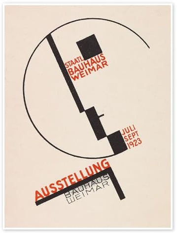Posterlounge Ausstellung Bauhaus Weimar, Postkarte, 1923 Poster | 30 x 40 cm Beige Wandbilder Wanddeko