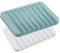 2 pezzi portasapone in silicone con scarico, portasapone solido per lavello da cucina,Portasapone bagno,design antiscivolo, portasapone per bagno, cucina, contatore