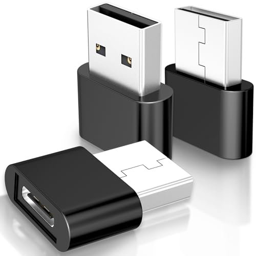 3 Pack USB to USB C Adapter Type C Female to A Male Charger Cable Converter for Apple iWatch 8 7 MacBook iPhone 12 13 14 15 Max Pro Airpods iPad 10 Air 4 5 Mini 6 CarPlay Galaxy S23 S24 A34