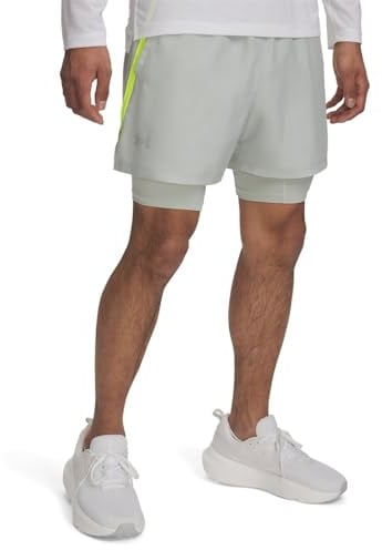 Under Armour Herren Launch 2In1 5In Short Laufbekleidung Laufshorts Green/Hydro Green - Grün S