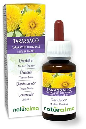 Tarassaco (Taraxacum officinale) radici e foglie Tintura Madre analcoolica Naturalma - Estratto liquido gocce 60 ml - Integratore alimentare - Vegano
