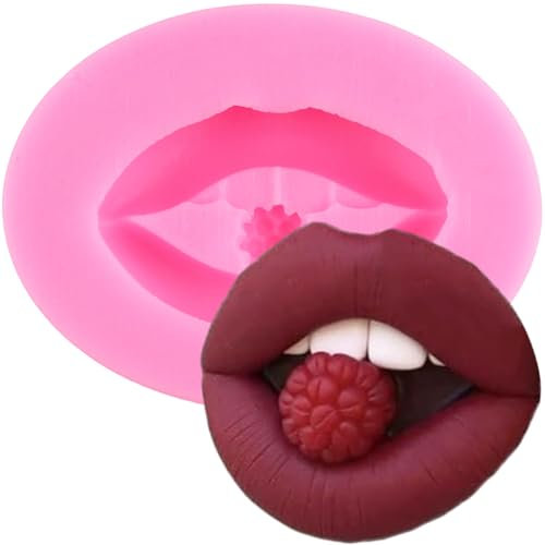 XMOLDNMS Lips Fondant Candy Silicone Mould Lips Fondant Moulds for Cake Decoration Cupcake Topper Chocolate Gum Paste Polymer Clay