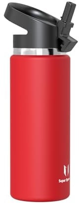 Super Sparrow Botella de Agua Acero Inoxidable - Botella Termica Boca Ancha con Paja 750ml - Sin BPA, para Gimnasio, Deporte, Oficina, Yoga, Ciclismo