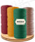 BEIGOLD® Premium Makramee Garn 3mm x 100m - Makramee Set Herbst (Grün,Rot,Orange,Braun) - Baumwollmischgarn zum Knüpfen von Macrame - Rope Garn - Makramee Garn Set aus Baumwolle für Kunst DIY