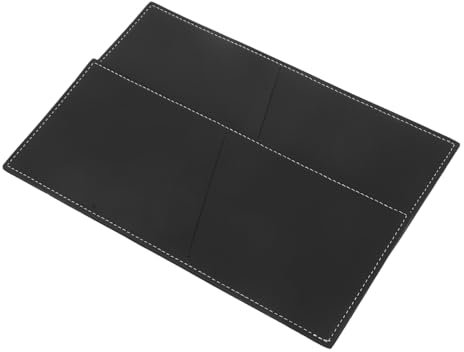 CONGARTENO 2pcs Leather Cutlery Pouch Silverware Pockets Black Silverware Holder Bag Spoon and Fork Holder
