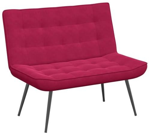 vidaXL Sitzbank Weinrot 110x74x84 cm Samt, Bank, Sitzbank Wohnzimmer, Wohnzimmerbank, Eingangsbank, Esszimmerbank, Wohnzimmermöbel, Samtbank