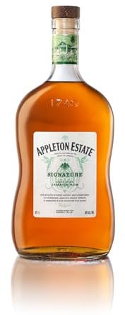 Appleton Estate Signature Jamaica Rum 1L | 40% ABV | Bold and full-bodied with notes of orange peel, dried apricot and fresh peach, enjoy in a classic rum cocktail