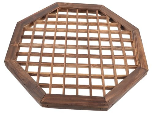 MAGICLULU Retro Holz Rosen Fensterrahmen Wandbehang Bauernhausstil Wandkunst Holzrahmen Vintage Home Decor