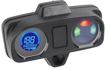 Motorrad-Armaturen Brett Kilometer Zähler Kraftstoff Anzeige, Motorrad-Tachometer LCD-Digital Anzeige Universal 7 Farbe Hintergrund Beleuchtung Ersatz Brasilien TITAN 150