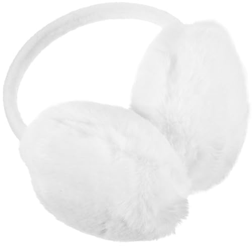 Healvian Chauffe-oreilles Pour Les Femmes Flou Peluche Chaud Velu Manchons Oreilles à Froid Tricoté Cache-oreilles Pour Femmes Filles Cache Oreille Black Plastique