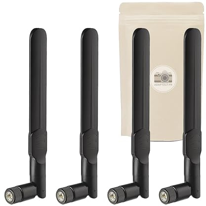 ADAPTOUT X4 Antenne, WiFi, SMA-Stecker, 12 dBi, Dual-Band, 2,4 GHz, 5,8 GHz, FPV, Drohne, Rückkehrkamera, Kamera, Sicherheit, Video, Monitor, Rückfahrkamera, Router, faltbar um 90 °