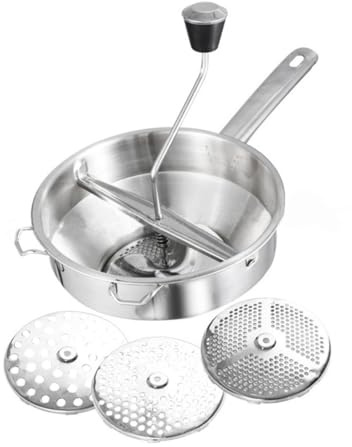 STOBAZA Moulin à Purée Acier Inoxydable Presse-légumes Multifonctionnel pour Cuisine et Usage Domestique