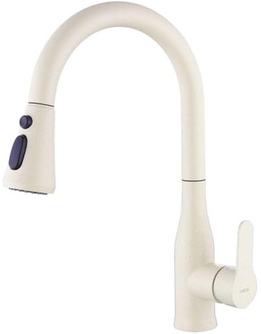 ONECE Rubinetto Cucina Granito, con Doccetta Estraibile a 3 Modalità, Miscelatore Monocomando Lavello Girevole a 360°, Rubinetti Estensibile, Acciaio Inox 304, Aeratore Rimovibile