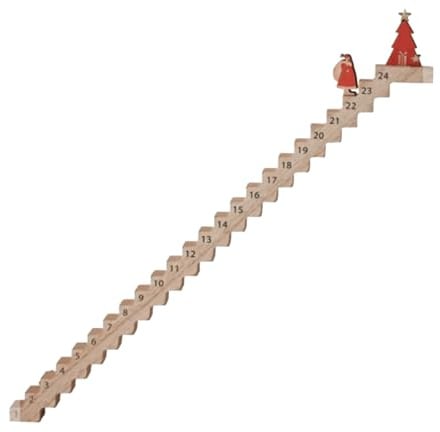 Weihnachtsmann Treppe Adventskalender, 2025 Santa Climbing Staircase Weihnachts Countdown Kalender, 24 Tage Holz Santa Staircase Adventskalender, Weihnachtsmann Treppen Countdown Weihnachtsdeko