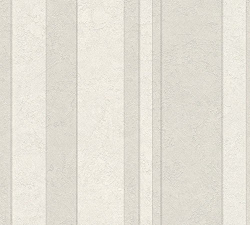 A.S. Création Vliestapete New Look Tapete Streifentapete 10,05 m x 0,53 m grau Made in Germany 326681 32668-1