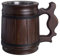 (10oz Brown Mug) - Handmade Beer Mug Oak Wood Stainless Steel Cup Gift Natural Eco-Friendly 0.3L 300ml Classic Brown