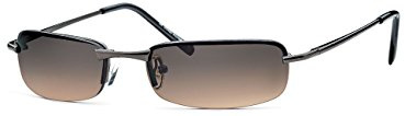 FEINZWIRN flache elegante Sonnenbrille Trento rahmenlos Brillenbeutel