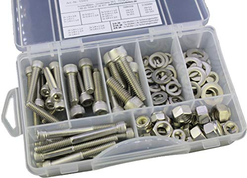 Screws4Bikes Zollschrauben Sortiment UNC 1/4 | 5/16 | 3/8 Edelstahl