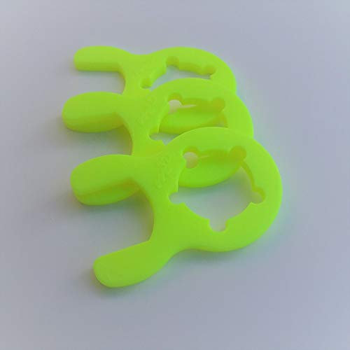 Gasschlüssel für Terrassenheizer, Gasheizer, Gaskanone, Heizstrahler, Gasgrill, Wohnmobil, Caravan, Camping, Druckminderer, Druckregler (Überwurfmutter 5-Flügel, Neon Gelb, 3)