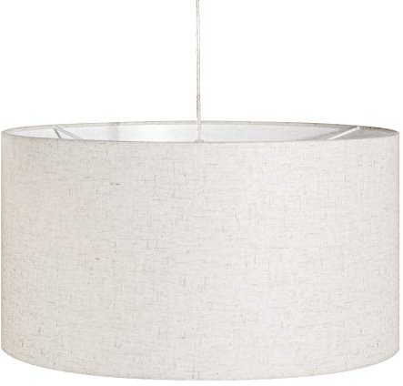 invicta INTERIOR Elegante Hängelampe ROOTS 50cm natur Hängeleuchte Esstisch Lampe Leinenschirm
