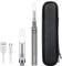 E Zigarette Starter Set, CBD öl 1100mAh Vaporizer Verdampfer, Pyrex-Glaskartusche Vape Pen E Shisha Hemp Oil Dampfer Starterset,Kompakt, Schwarz,Silber, ohne Nikotin, Edelstahl