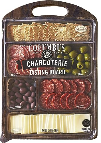 COLUMBUS Charcuterie Boards, Gourmet Meat and Cheese Tray for Entertaining, 12.5 Oz Charcuterie Tasting Board for Parties and Events