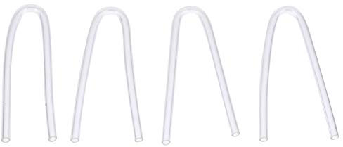 Hemobllo 4PCS Preformed BTE Earmold Hearing Aid Tubes - Hearing Machine Mold Tubes Clear PVC Sound Tube Replacement Tubes Hearing Aid Accessories
